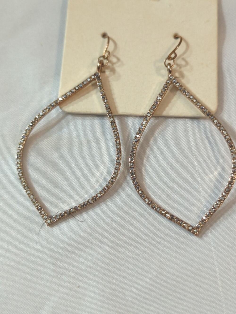 Gold and rhinestone earrings